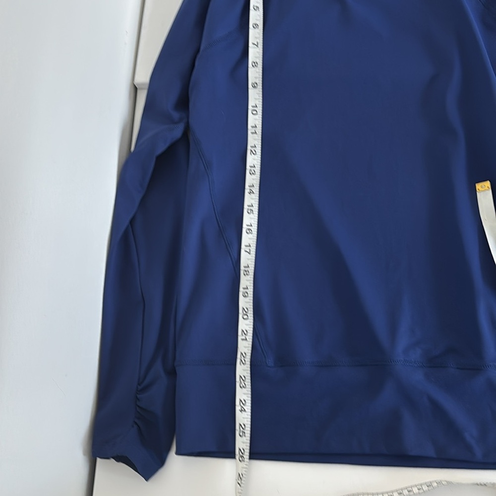 NWT Performance Hoodie S Ruched Sleeve Thumbholes Athleisure Streetwear Casual - Picture 7 of 12